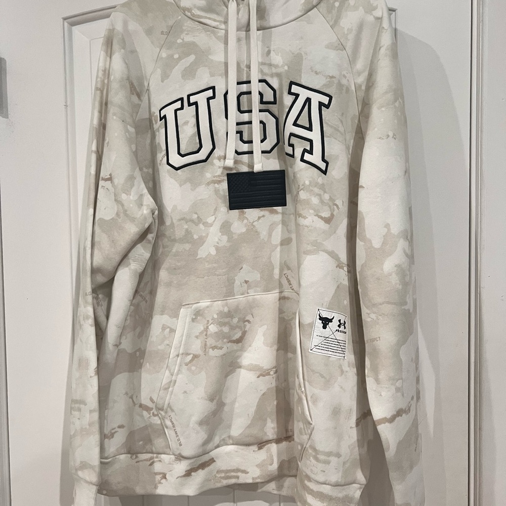 Under Armour the Rock Project Beige Camo Hoodie